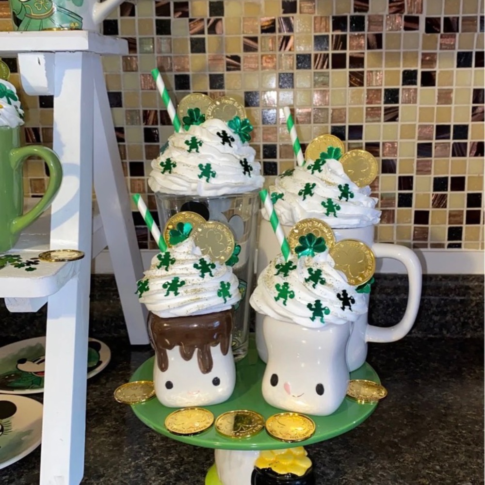 ge Mug St Pattys Day Faux Whipped Cream Toppers Set of 4